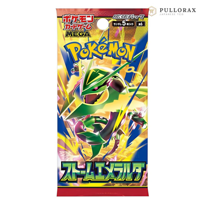 Storm Emeralda M6 Japanese Pokémon Booster Pack — individual pack shown; listing contains 3 packs